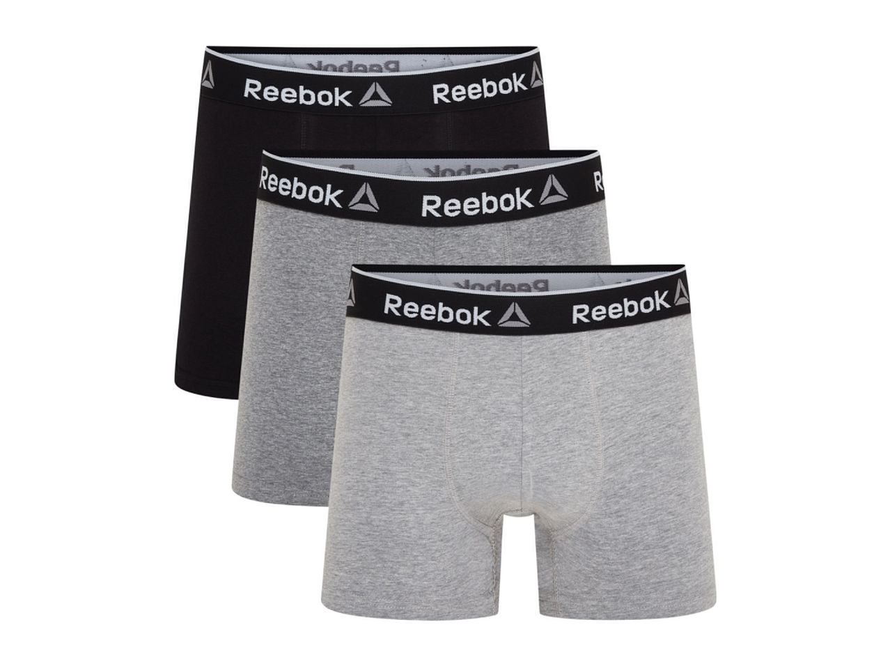 Reebok boxer shorts: black and grey.
