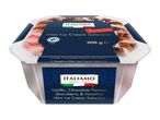 Mini ice cream selection with vanilla, chocolate, strawberry, and hazelnut flavors, 500g.