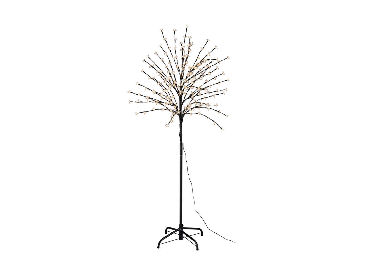 LED blossom tree with warm white lights and a black stand