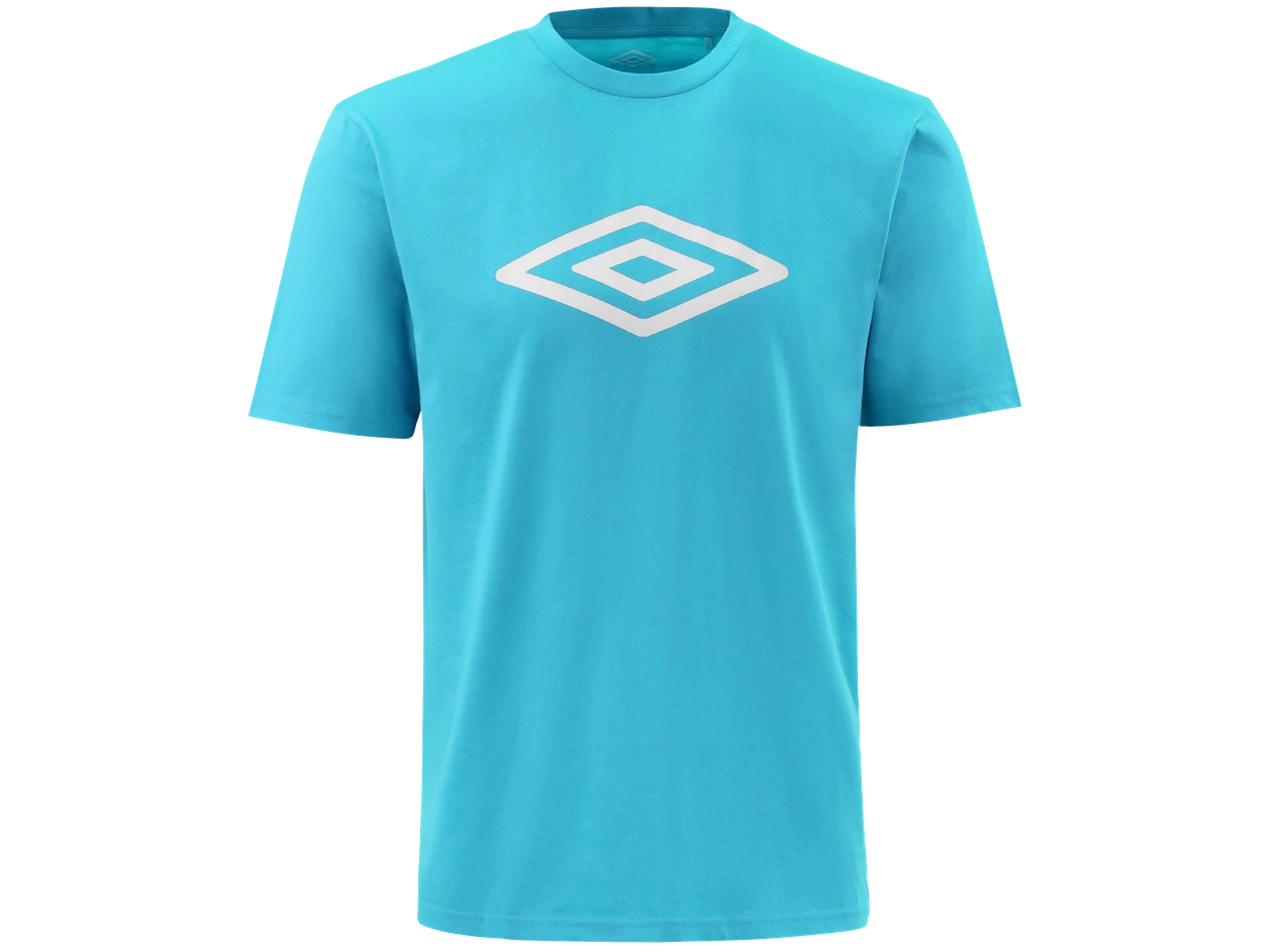 UMBRO vyriški šviesiai mėlyni marškinėliai su baltu logotipu.