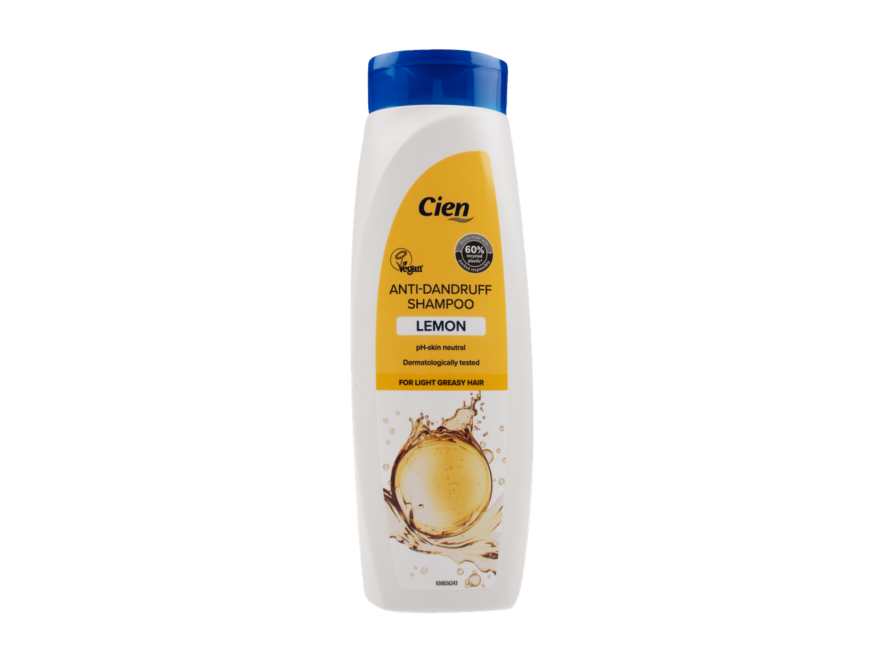 Șampon Cien anti-mătreață cu lămâie, pentru păr gras.