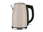 A beige Princess electric kettle with a black handle.