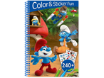 Smurfs coloring and sticker book with 240+ stickers.