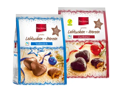 Favorina Gefüllte Lebkuchen-Herzen