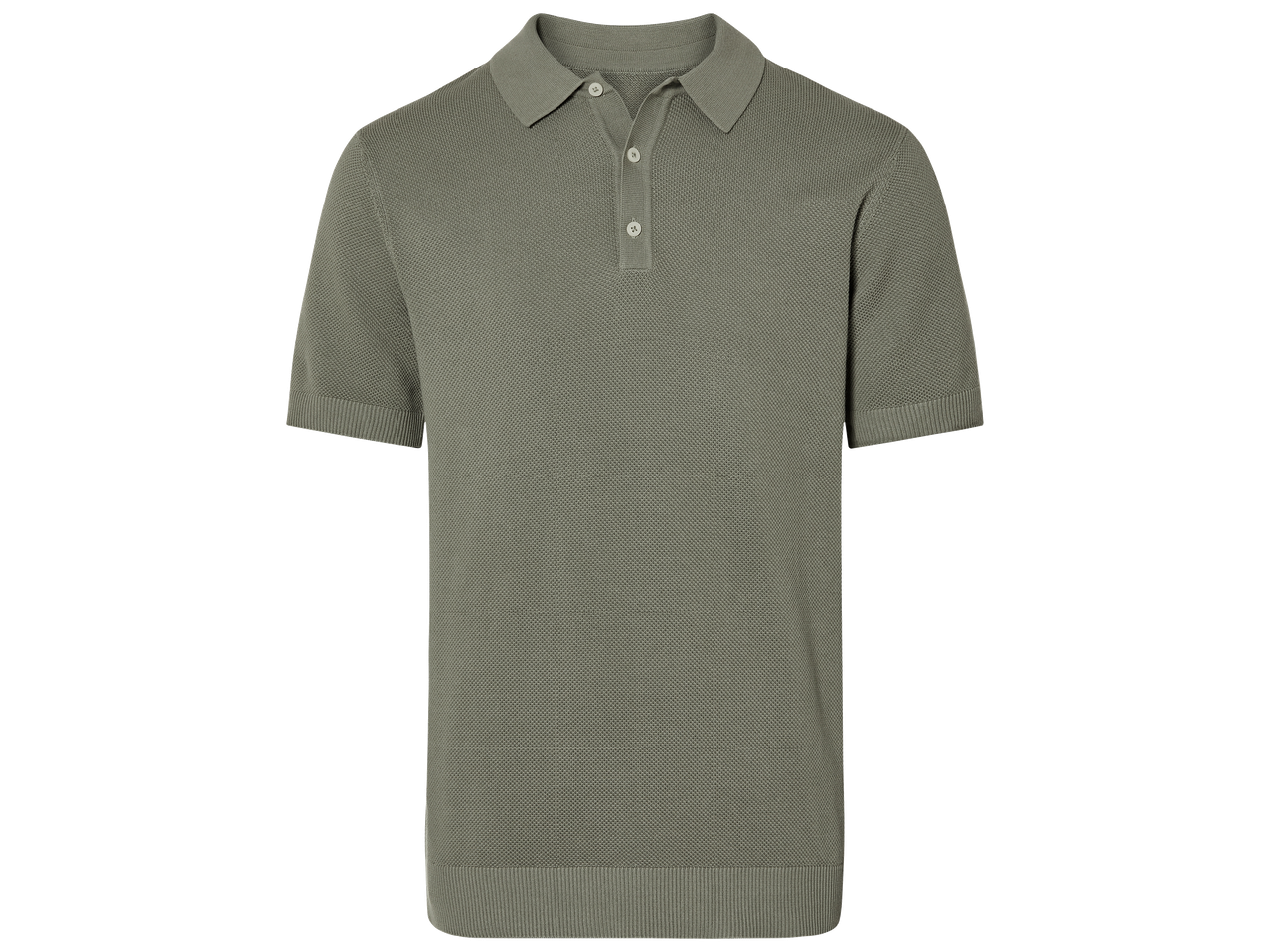 Polo vert olive en maille piquée pour homme.