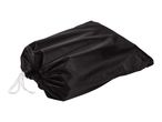 Black drawstring storage bag