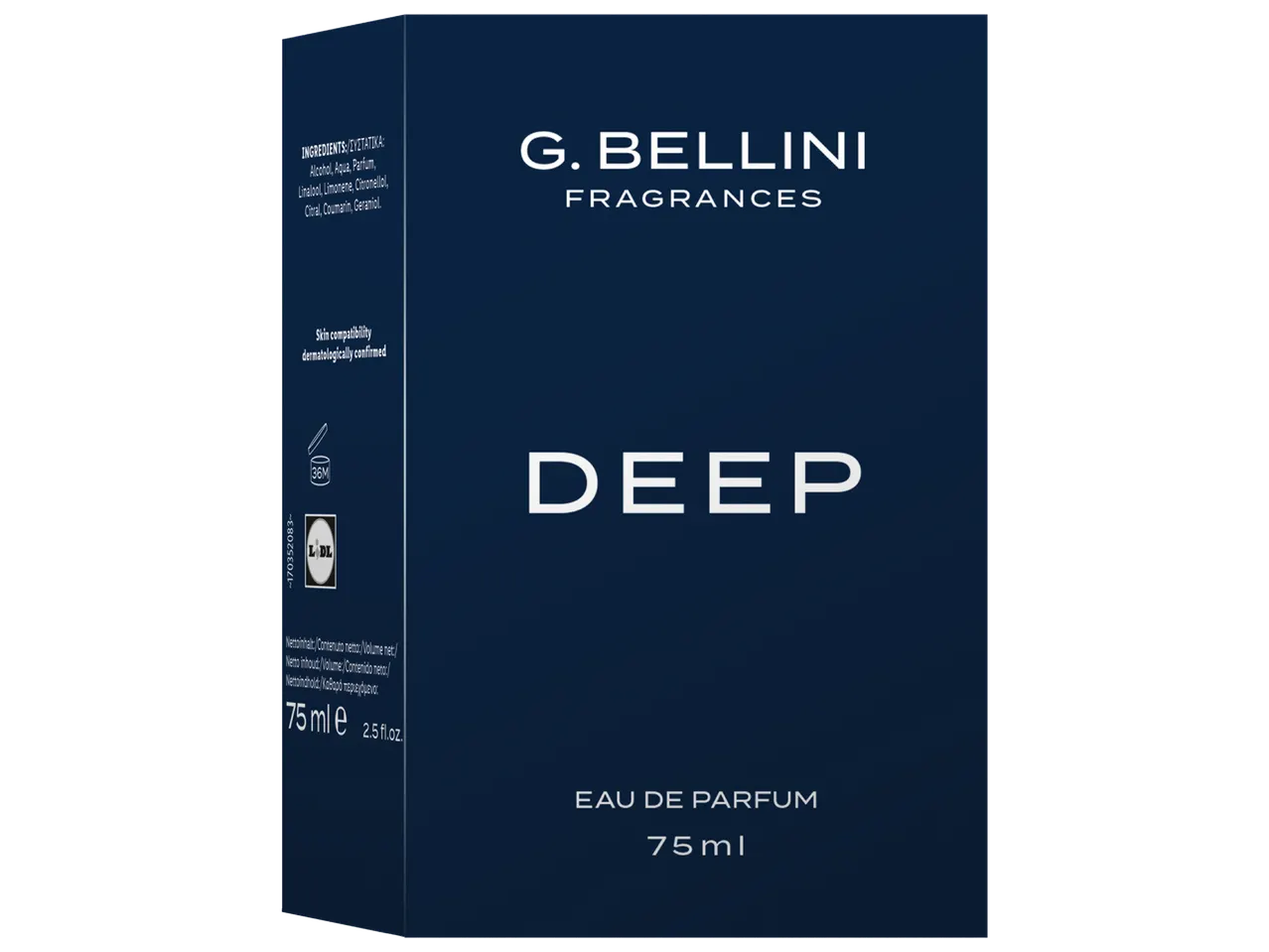 Flacon de parfum G. Bellini Deep, 75 ml.