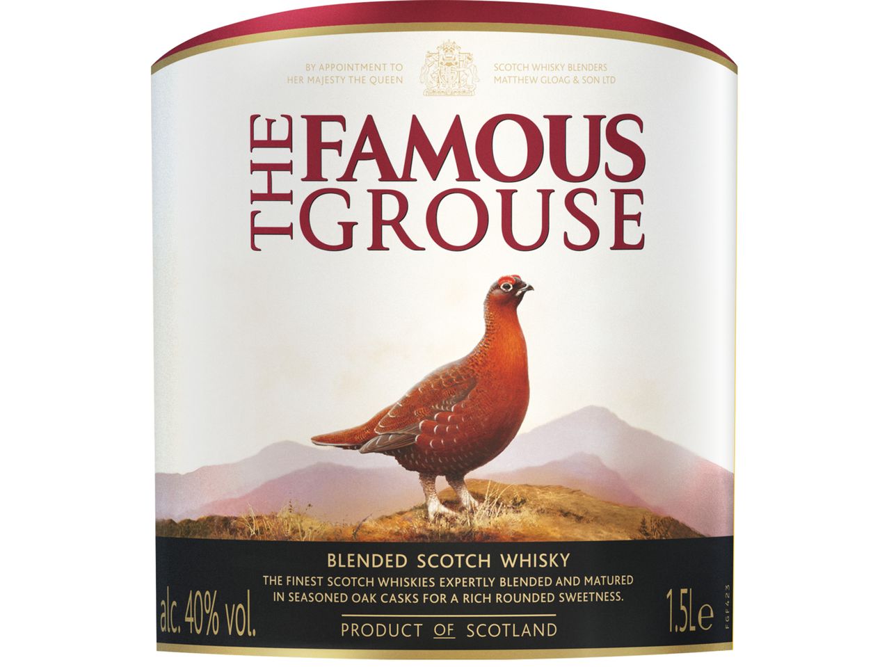 Бутилка шотландско уиски The Famous Grouse.