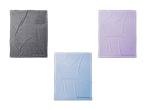 Drei TOM TAILOR Badetücher in Grau, Hellblau und Lila