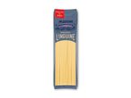 Pakke med traditionel linguine pasta, bronzestøbt, med en tilberedningstid på 9-11 minutter.