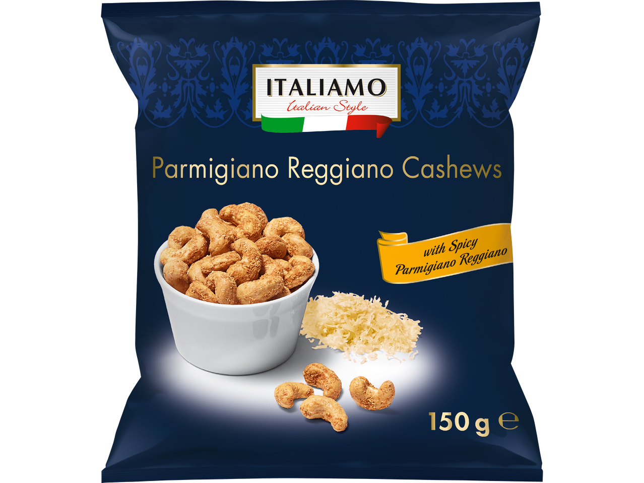ITALIAMO Cashewnötter med Parmigiano Reggiano, italiensk stil.