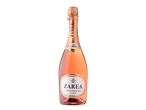 O sticlă de vin spumant Zarea Crystal Collection Demisec, de culoare roz.