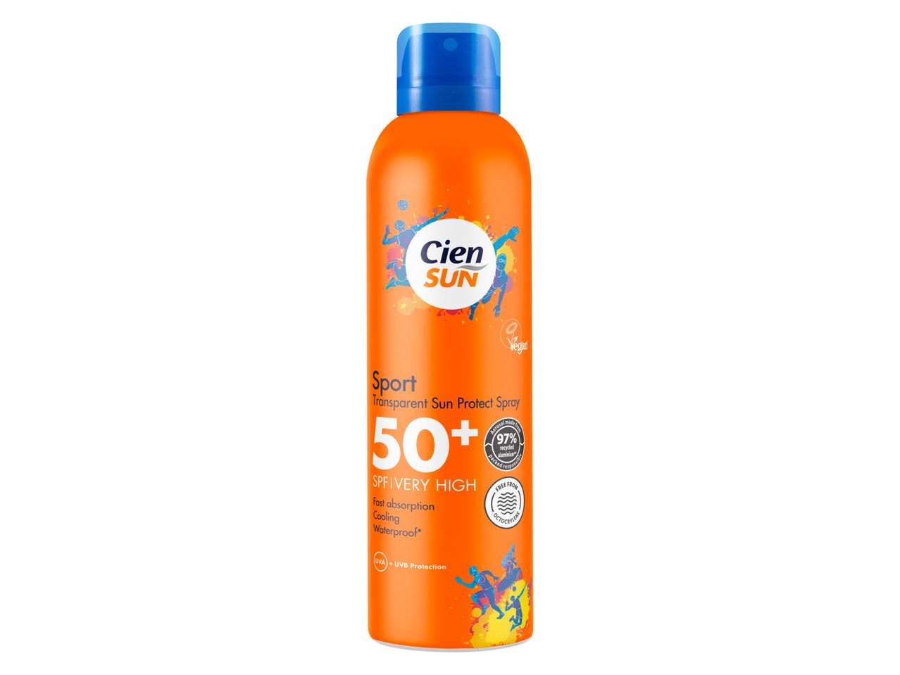Cien Sun Αντηλιακό σπρέι διάφανο Sport SPF 50