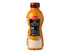 Milbona Latte Macchiato ijskoffie in een oranje fles met bruine dop.