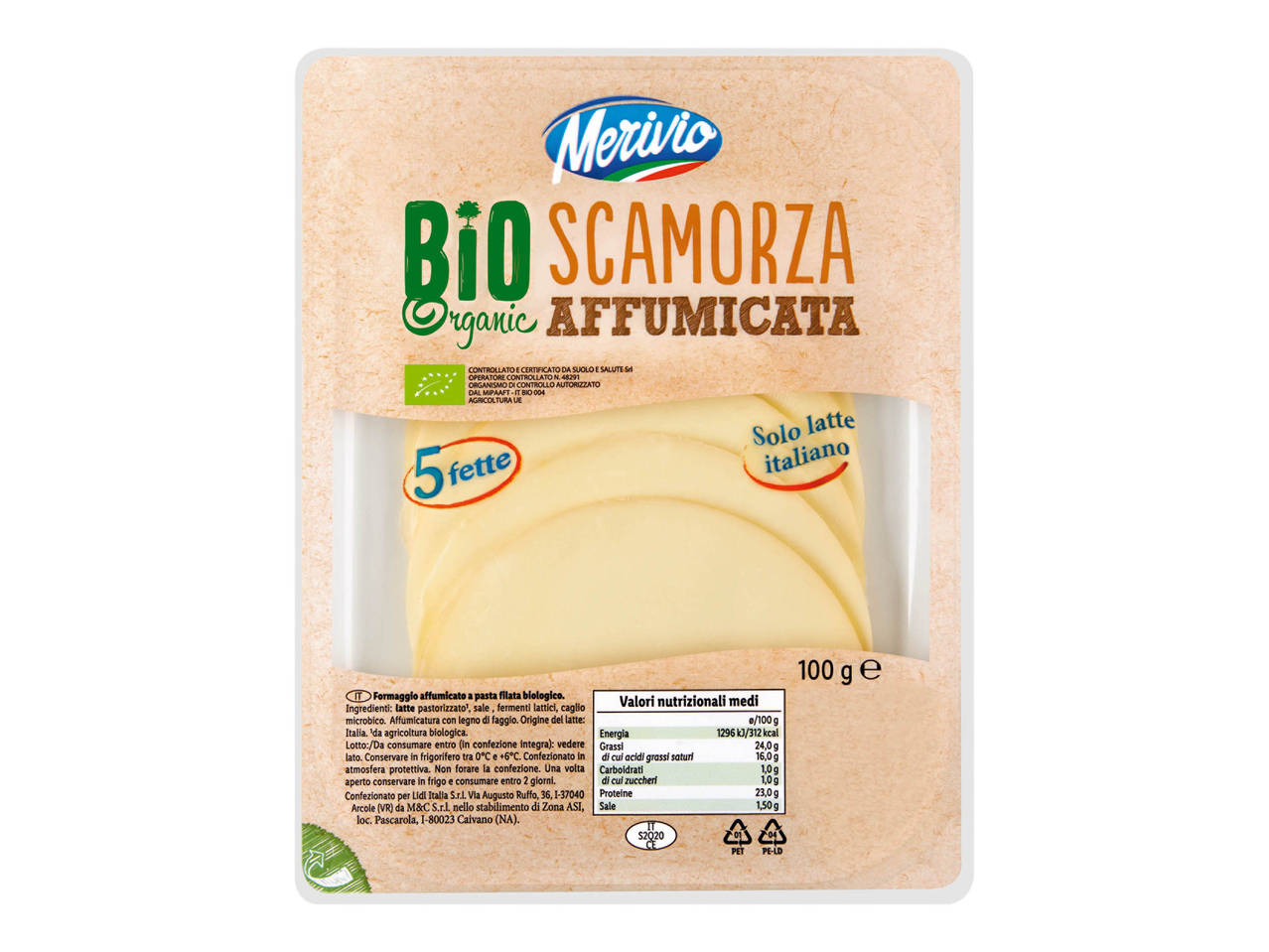 Scamorza affumicata a fette Bio