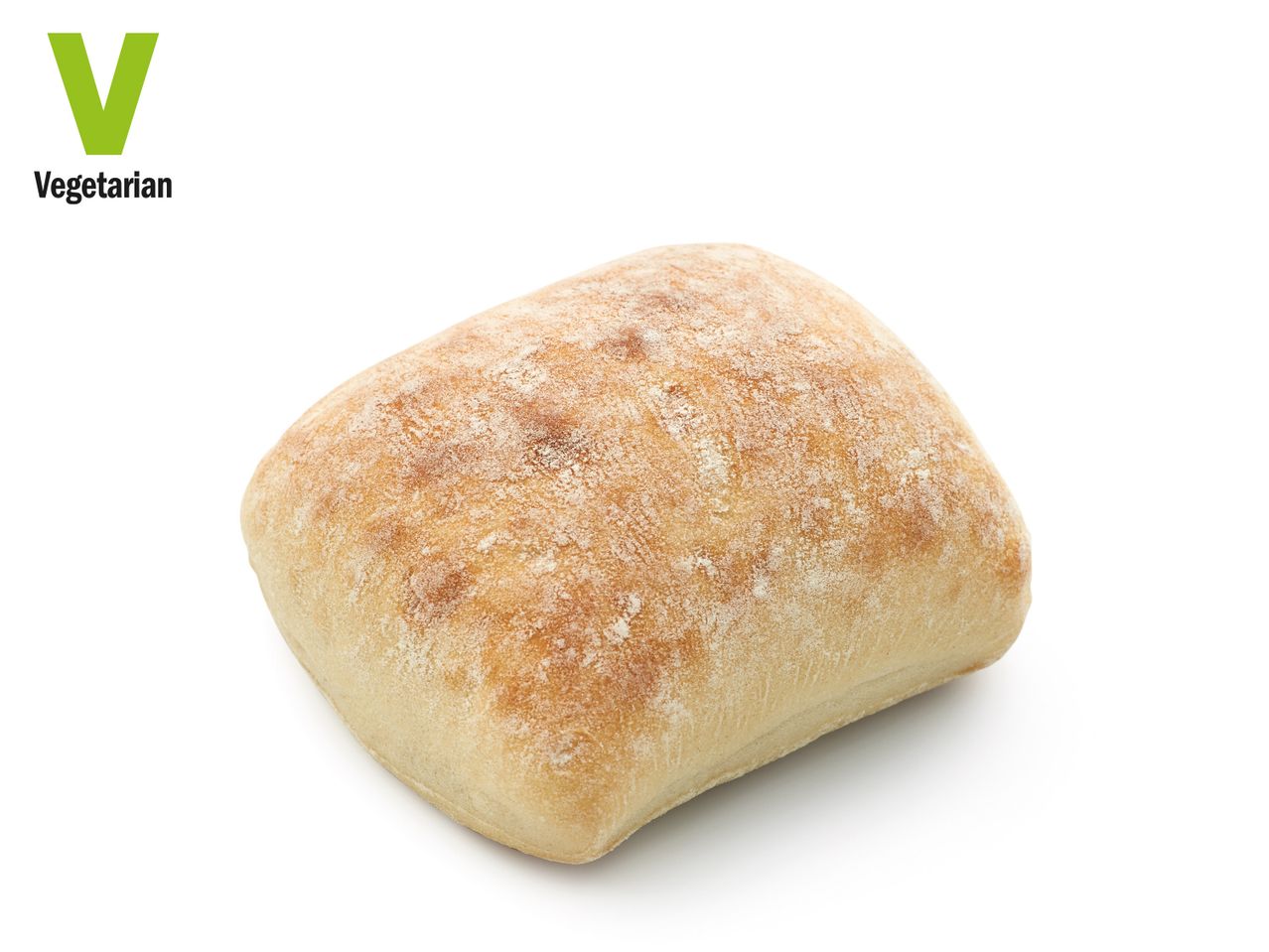 Vegetarian bread: a rustic roll.