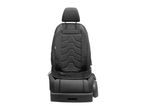 Black car seat cover with headrest and textured back support