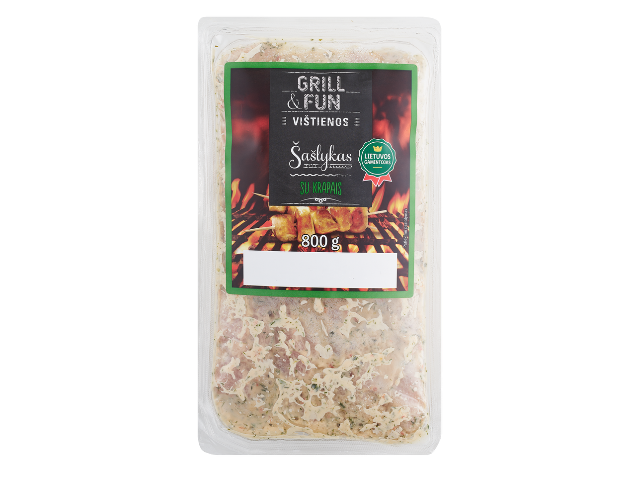Marinuoti vištienos šašlykai Grill & Fun, 800 g.