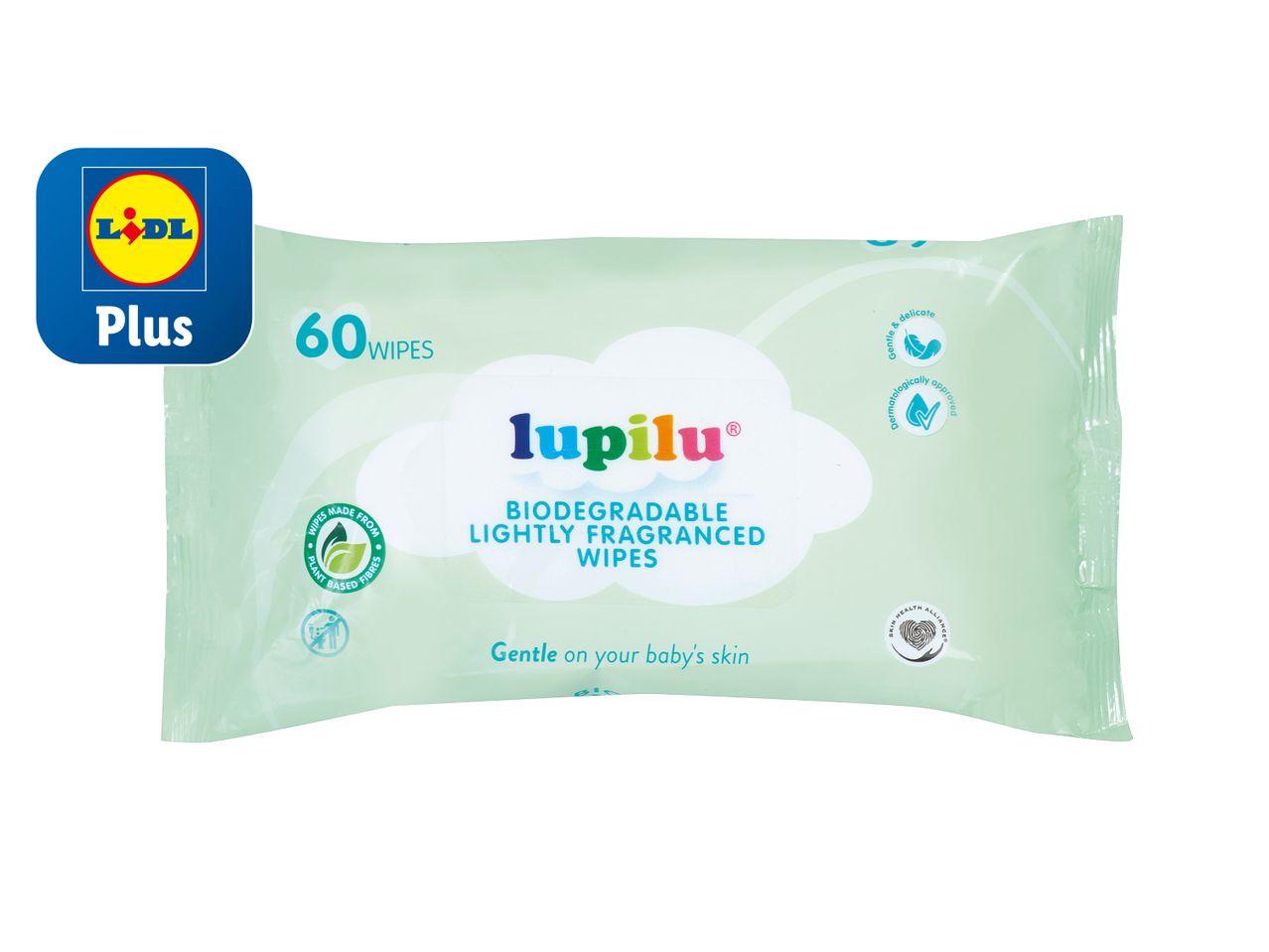 Go to full screen view: Biodegradable Lightly Fragranced Baby Wipes - Image 1