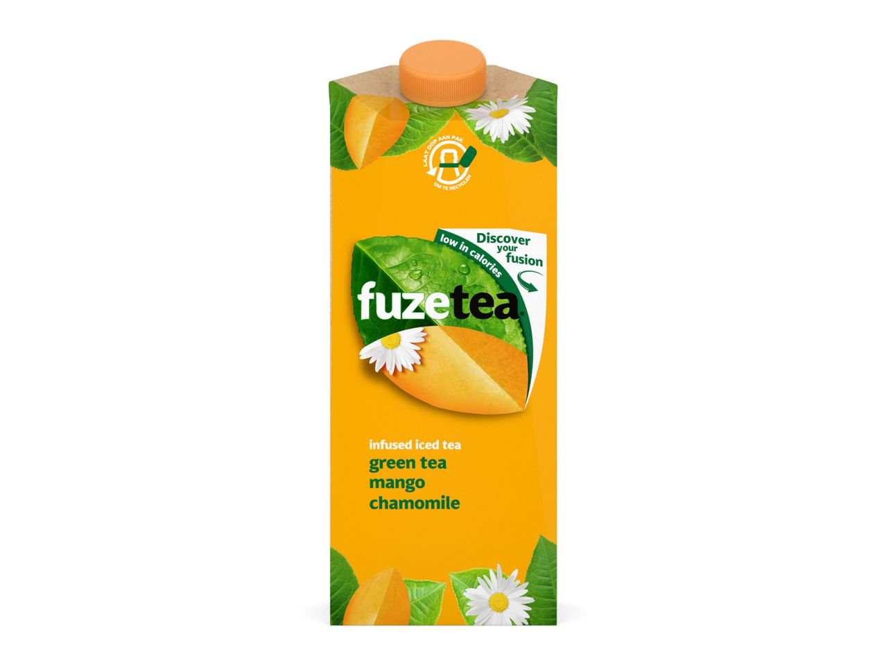 Fuzetea: geinfuseerde ijsthee, mango en kamille.