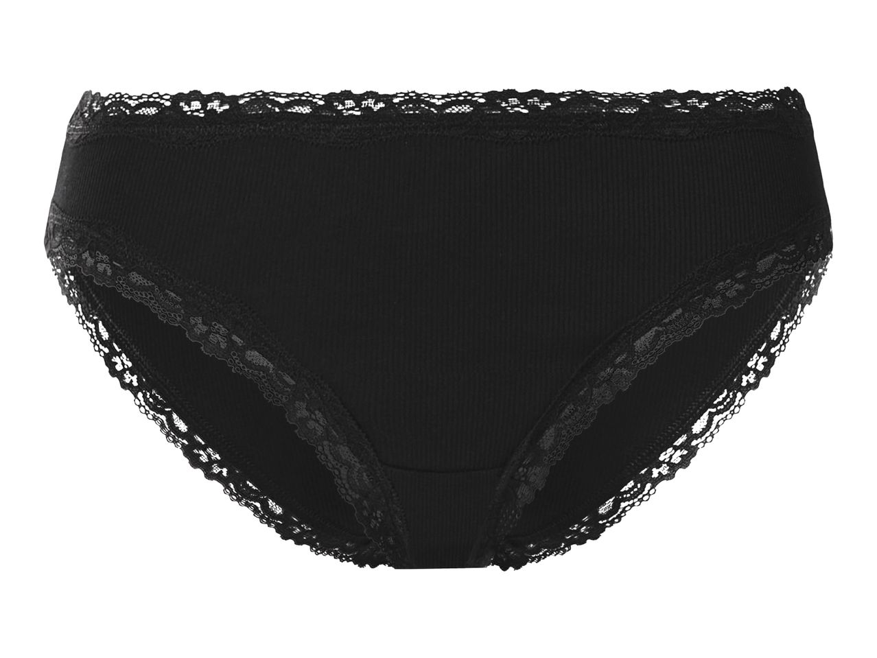 Black lace trim briefs