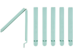 Six Livarno bag clips and one open clip shown against a black background.