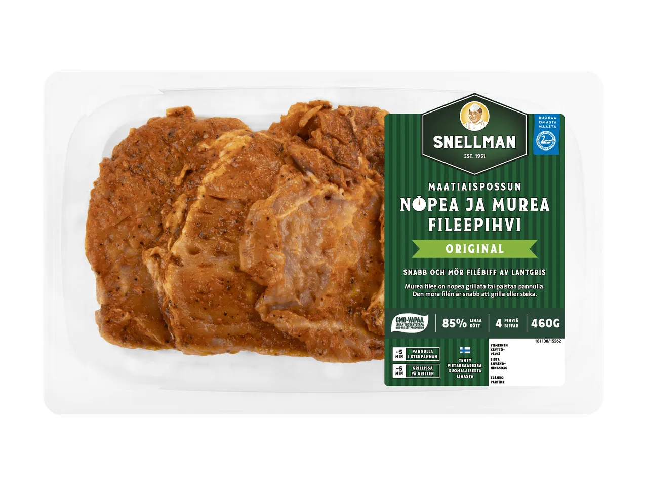 Snellman nopeat ja mehukkaat sianlihasta.