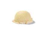 Bola de sorvete de baunilha.