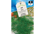 Dill Tetra herb seeds with a label, showing fresh dill and dill flowers.