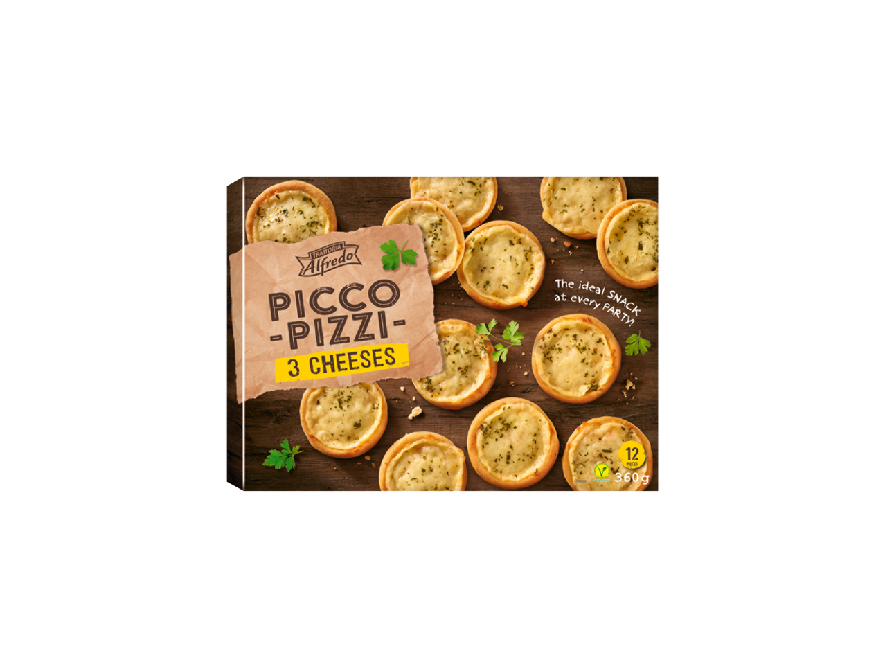 Trattoria Alfredo Picco Pizzi 3 sūrių šaldyti užkandžiai, 12 vnt.