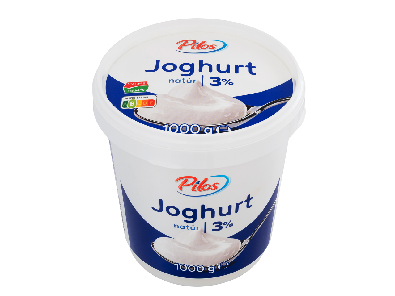 PILOS Natúr Joghurt 3% zsírtartalom, 1000g-os tégely Nutri-Score A jelöléssel