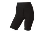 Black women's cycling shorts with a padded seat.