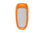 Orange oppustelig pool-lounger med netbund
