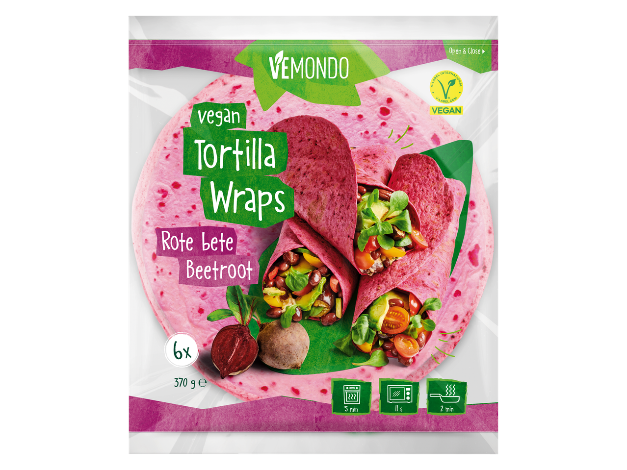 Wraps tortillas veganes betterave Vēmondo.