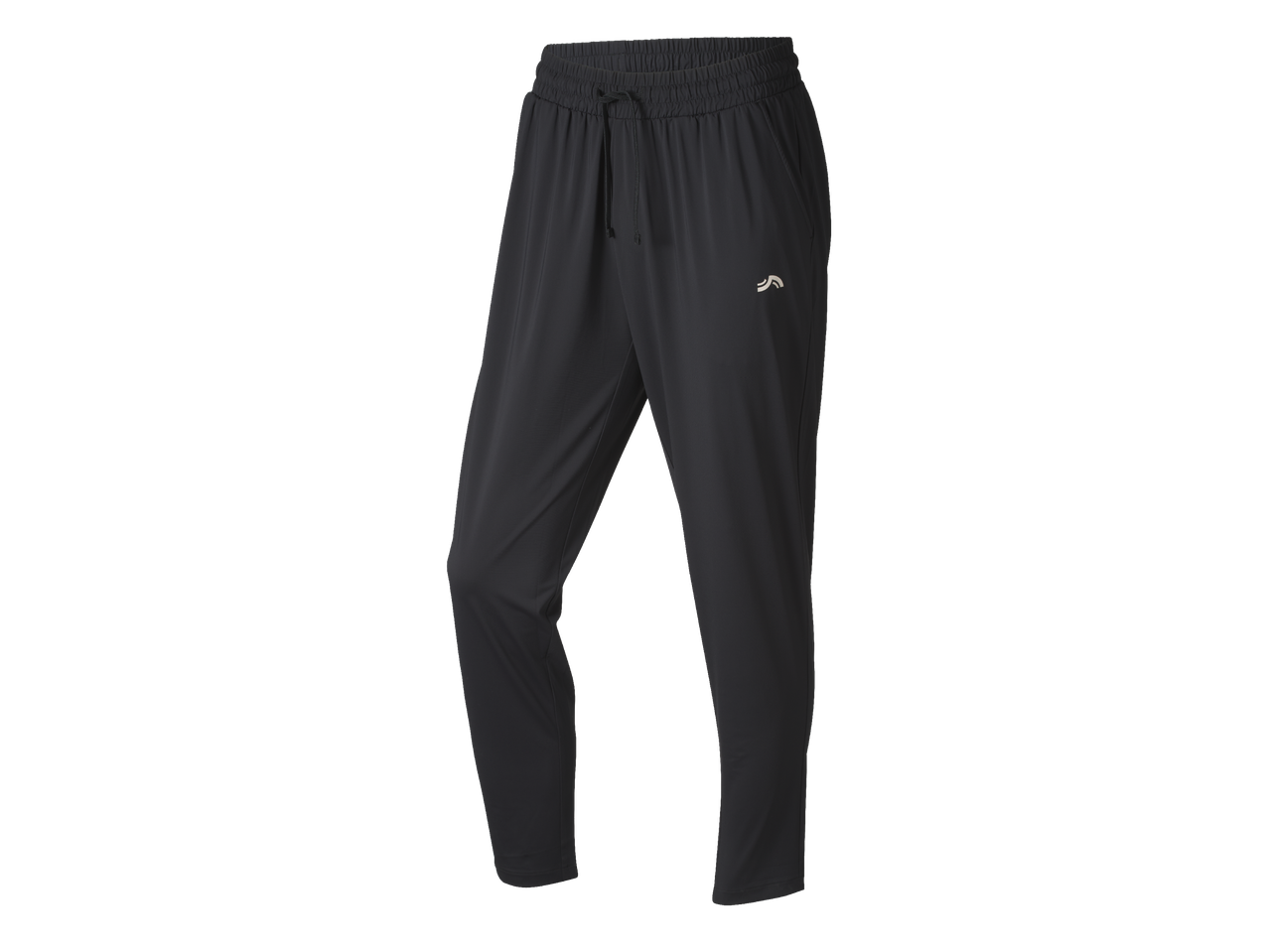 Мъжки спортен панталон в тъмносив цвят с ластична талия и връзки