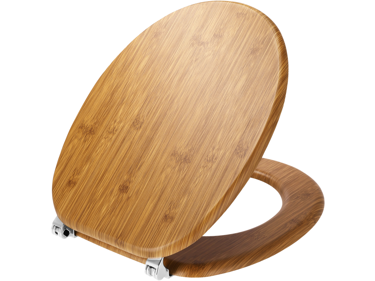 LIVARNO drvena WC daska od bambusa sa metalnom šarkom.