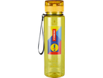Garrafa de água amarela da Lidl com design Trek.