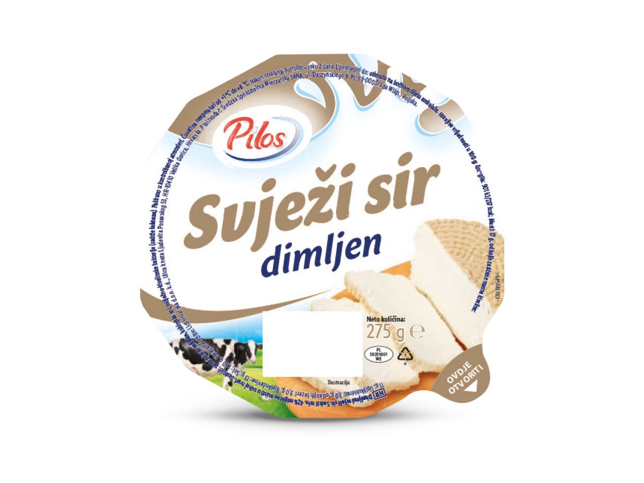 Pilos dimljeni svježi sir.