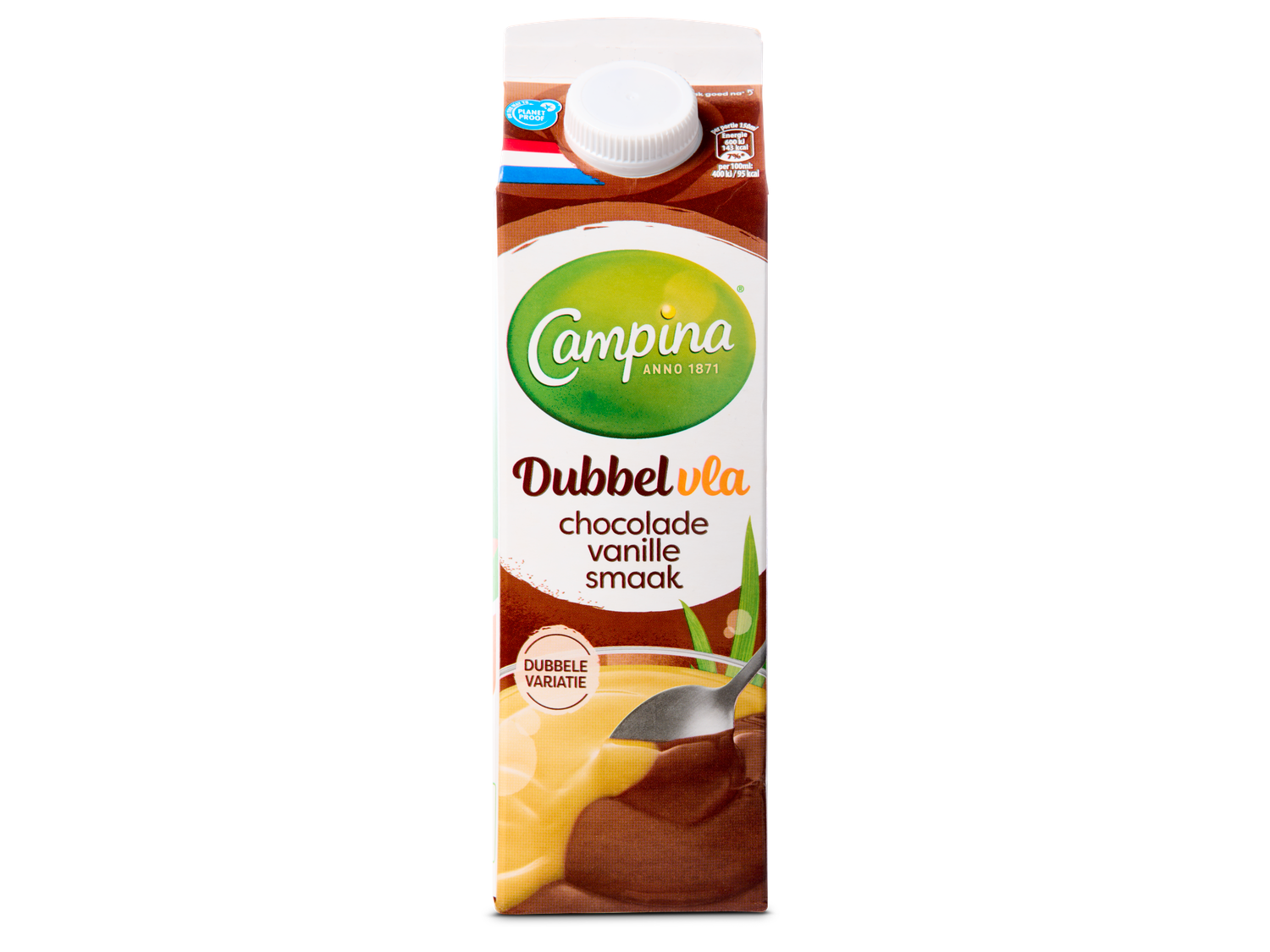 Dubbelvla chocolade/vanille