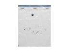 W5 Vacuum Storage Bag with MAX fill line, valve, and usage instructions.