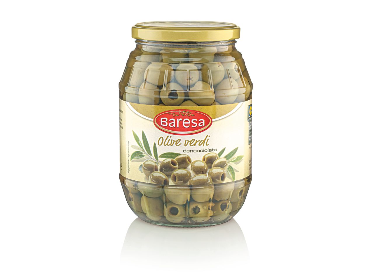 Go to full screen view: Green Pitted Olives - Image 1