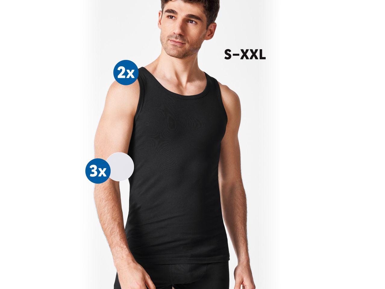 Meeste mustad aluspaugad, saadaval suurustes S-XXL, pakendis 3 tk.