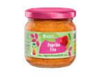 Vemondo Paprika Trio: veganer Bio-Brotaufstrich im Glas.