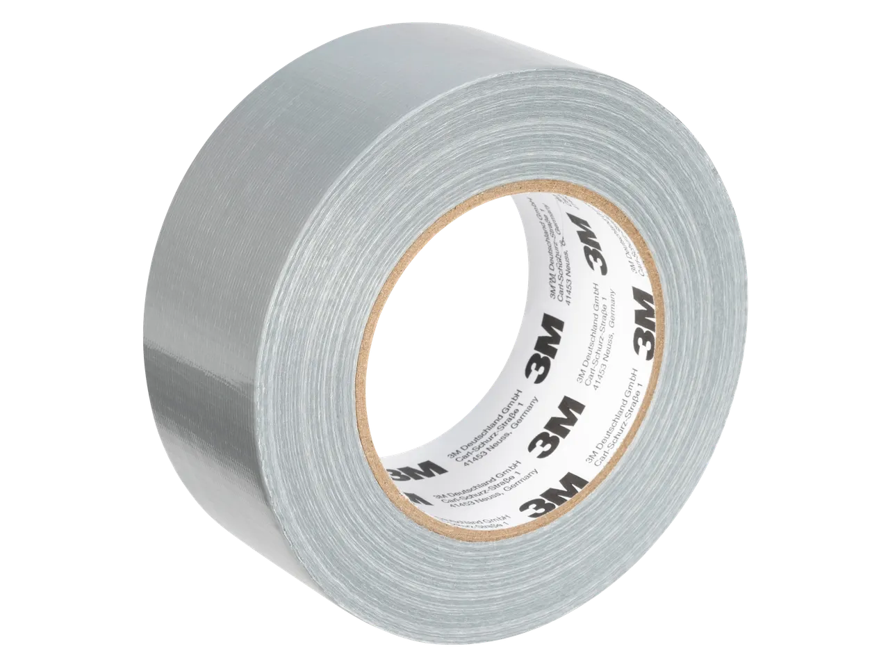 3M textiel plakband, grijs, met 3M Germanland GmbH tekst op de kern.