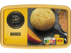 Кутия сладолед Bon Gelati с вкус на манго с топка сладолед и резени манго.