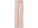 Light pink wide-leg trousers with an elasticated waist and drawstring.