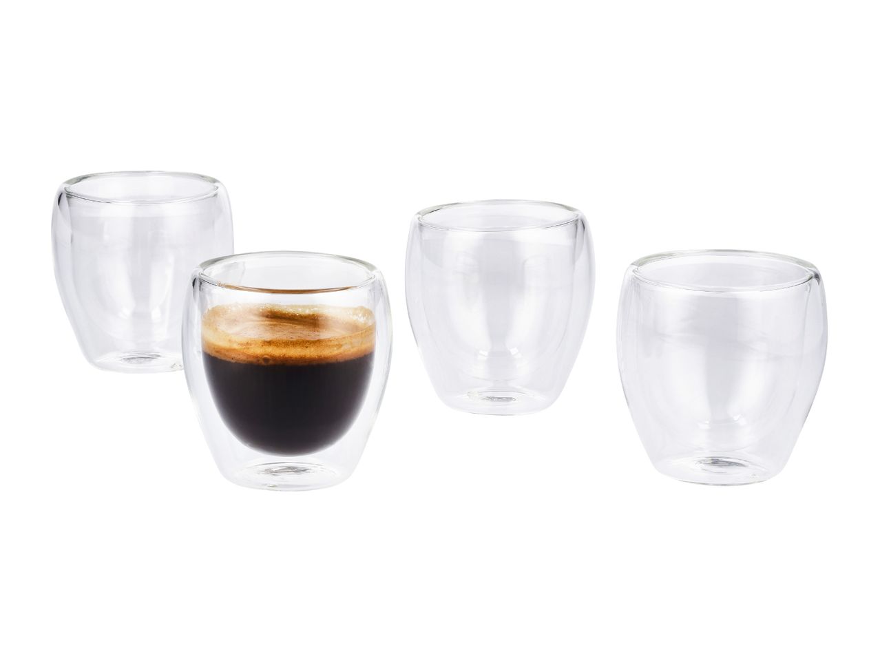 Silvercrest Insulated Espresso Glasses - 4 Pack