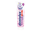 DentaLux creme dental infantil, sabor morango-laranja.