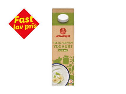 MADVÆRKET Frugtyoghurt med pære-banan