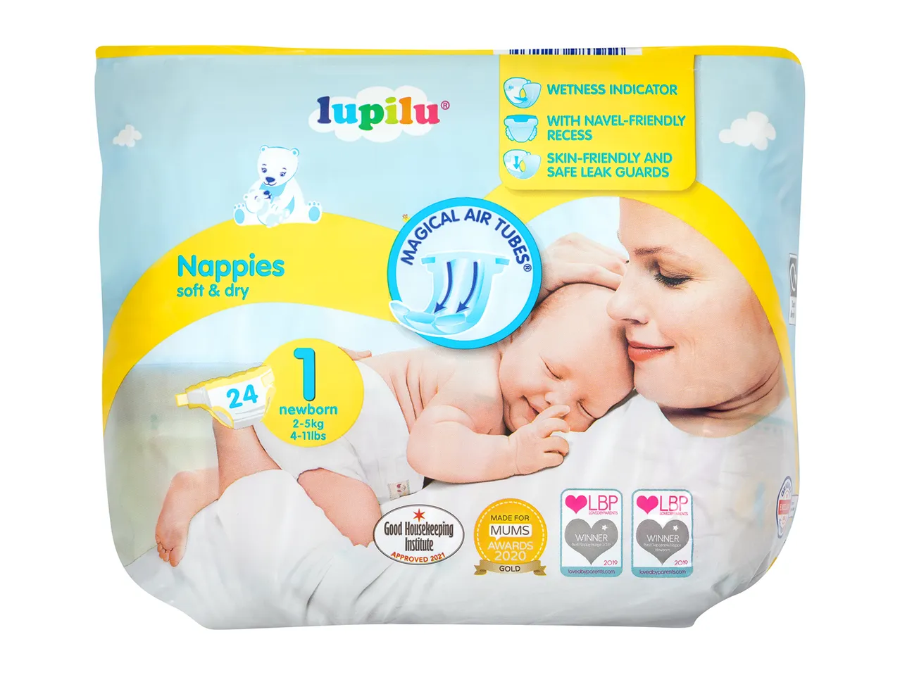 Go to full screen view: Lupilu Newborn Nappies Size 1 - Image 1